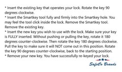 Rekey Kit for Kwikset Smartkey Locks Complete Kit SafeCo Brands
