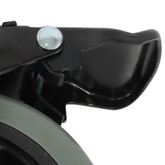 4 Pcs 2200Lbs 4 Inch Swivel Caster Wheels Grey Heavy Duty With Safety Brake