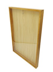 24″x35″x2.25″ Golden Oak Shadow Box Jersey Display Case XL Size
