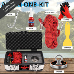 FINDMAG Magnet Fishing Kit, 2.95 inches(75mm)-700lb, Rectangular Toolbox