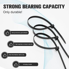 Cable Zip Ties Nylon Wire Ties Tensile Strength Self-Locking Nylon Tie Straps