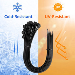 Heavy Duty 18 inch Large Zip Ties 50-PK, 180lbs, Indoor/Outdoor Use, NEW (8E)