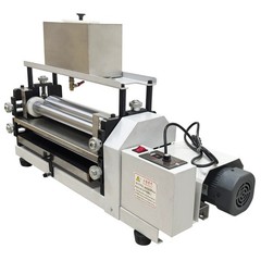 15.35″ Double-Sided Automatic White Glue Coating Machine w Soft Rubber Rollers