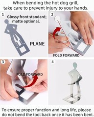 4PCS Funny Hot Dog Holder & Sausage Stand-Hot Dog Grill Holder Man-Standing Man