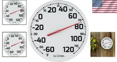 Precision 8-Inch Indoor/Outdoor Analog Thermometer – Maintenance-Free Design