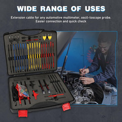 110PCS Automotive Test Lead Kit, AES Wave Multimeter Lead Kit with Back Probes,