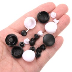 100Pcs 8mm(5/16″) Dia Plastic Screw Hole Plugs Cover for Furniture White