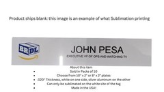 Nap Tags Aluminum Office Nameplates – Blank Sublimation Plates, 8″ X 2