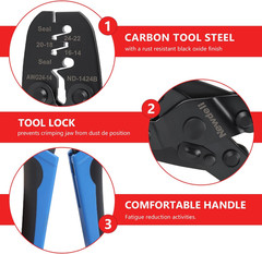 12Pcs Deutsch Crimp Tool Kit Weather Pack Crimpers Close Barrel & Open Barrel Cr