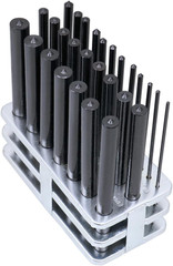 28 Pcs Transfer Punch Set, 3/32” to 1/2” by 64Ths in Metal Index, 0250-0028