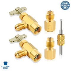 R1234YF Can Tap Valve Kit with Adapters for AC Refrigerant Charging