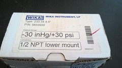 New Wika Pressure Guage -30hg to 30psi pn#9833930 type 233.34 4.5