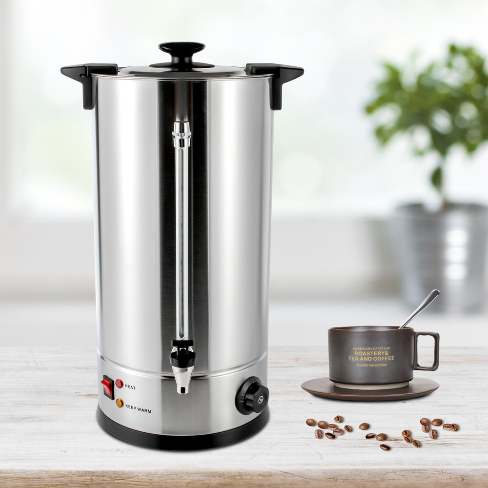Electric 6.6gal Catering Hot Water Boiler Commercial Coffee Tea Urn Stainless