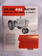Minneapolis Moline MM 445 Tractor Advertising Sales Brochure Booklet
