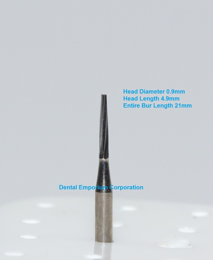 Dental Carbide Burs FG # 169L Tapered Fissure for High Speed HP 100 Package