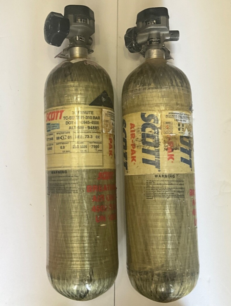 Scott 4500PSI 30MIN Tank Mfr 2000-05 CGA347 Valve 2 tank with this auction
