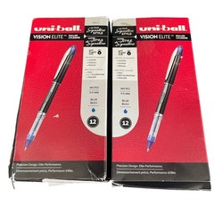 ⁠Uni-ball Vision Elite Rollerball Pens Blue Ink 0.5mm Micro 69021 (Lot of 20)⁠