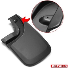 Front Rear Splash Guards Flaps with Fender Flares Heavy-Duty Black 03RSA2012ZBK