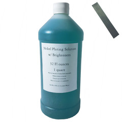 1 Quart Nickel Plating Solution with Anode & Brighteners, Electroplating, 32oz