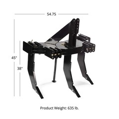 Titan Attachments 3 Shank Subsoiler Ground Ripper Fits Category 1 and 2, 3 Point