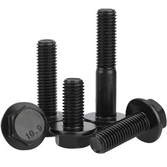 M12 – 1.25 Fine Thread Grade 10.9 Hex Head Flange Screws Frame Bolts Black Oxide