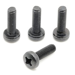 Stainless Screws for Toyota RAV4 License Plates (Set of 4, Black, Rear)