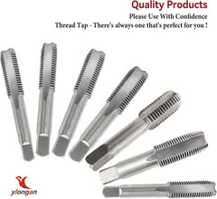 2Pcs M14X1.5Mm Metric Thread Tap, HSS 6542 14Mm X 1.5 Right Hand Taper & Plug Th
