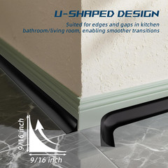 Flexible Quarter round Molding Trim – Peel and Stick Silicone Caulk Strip,Shoe M