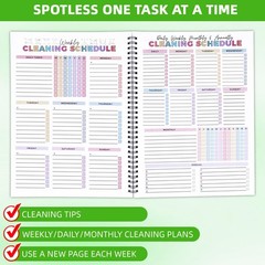 ADHD Cleaning Planner for Adults – Undated Daily, Weekly & 1 pack, White