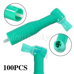100pcs Dental Prophy Brush Cup Disposable 105° Angle Polish Brushes Green