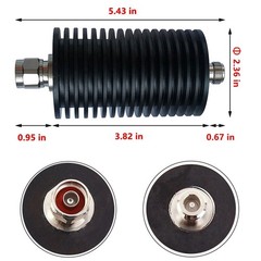 BECEN 100W N Male to Female Connector attenuator 30db,DC to 3GHz,50 Ohm
