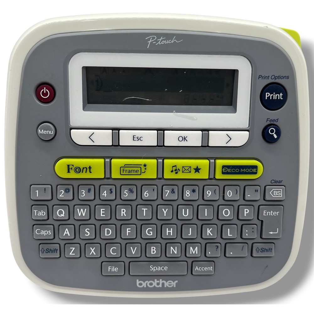 Brother P-Touch PT-D200 Label Maker Gray White Handheld Printer TZe Tape QWERTY