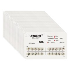 100X AZDENT Dental Orthodontic Brackets Braces Mini Roth Slot.022 Hooks 3-4-5