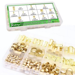Compression Fittings Assortment kit-6 230PCS Sleeves Ferrules,Insert, Brass