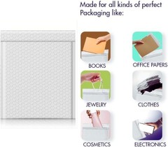 104PCs Thicken Poly Bubble Mailers 4 Layers Padded Envelopes Self Sealing US