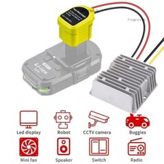 Converter DIY Step Down DC Voltage For RYOBI DC 18V To 12V 480W 40A Adapter Dock