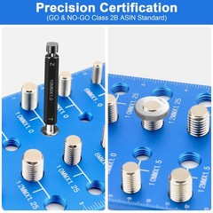 2Pcs Thread Checker, Nut and Bolt Thread Checker, Standard SAE and Metric, Bo…