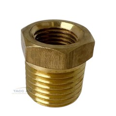 2 Pack 1/4″ Male x 1/8″ Female NPT Hex Reducer Bushing Adapter Pipe Fitting