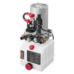 Uimoso 4 Quart Double Acting Hydraulic Pump Dump Trailer Pack DC 12V Power Unit