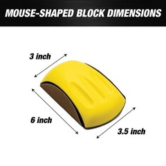 Hook and Loop Block KIT 6 Inch Round & Mouse Hand Sanding, Interface Pads Ideal