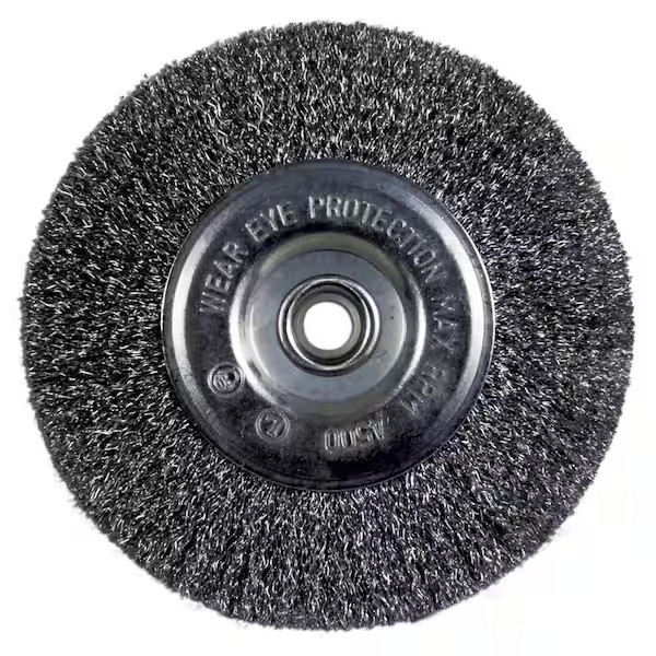6-Inch Coarse Wire Wheel Brush for Bench Grinder – Heavy-Duty Steel Bristles