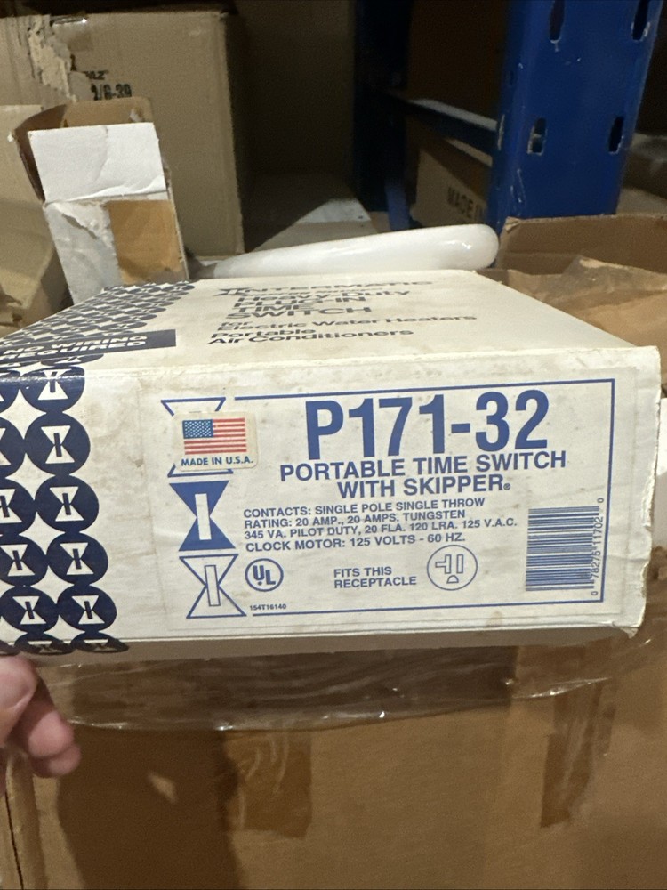 Intermatic P171-32 Heavy-Duty Plug-In Portable Time Switch, SPST, 20A, 125V