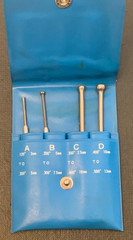Original Equip. Mfg. 4PC Set of Small Hole Gages 0.125-0.500 Made in Japan