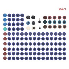 136 Pack Torque Sand Discs Set 2 Inch Sanding Discs with 1/4 Inch Roll Lock