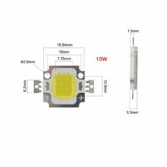 10W Bright Clear White Light LED RGB module 6500K High Power 1100LM 12V 10 Watt