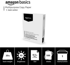 Multipurpose Copy Printer Paper, 8.5 X 11 Inches, 20 Lb, 92 Bright, White, 1