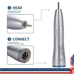 ASK Dental Internal Spray Low Speed Handpiece Straight Nosecone Fit E-Type Motor