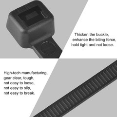 18 Inch Black Zip Ties Heavy Duty 50 PACK, 250 LBS Ultra Exclusive Strong Plasti