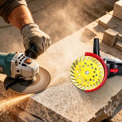 180mm Diamond Grinding Wheel Gold Helical Tooth Concrete Polishing Disc tool