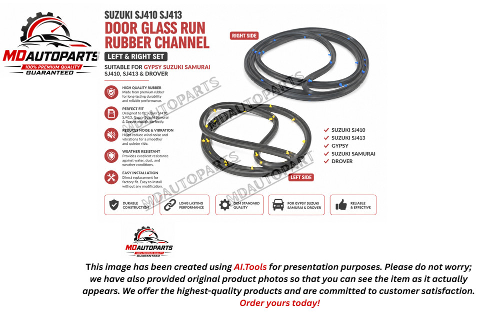 Suzuki Sj413 Sj410 Door Glass Run Rubber Channel Left & Right Samurai Drover